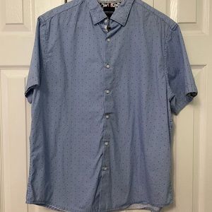 Blue Short Sleeve Button Down size XL slim fit.